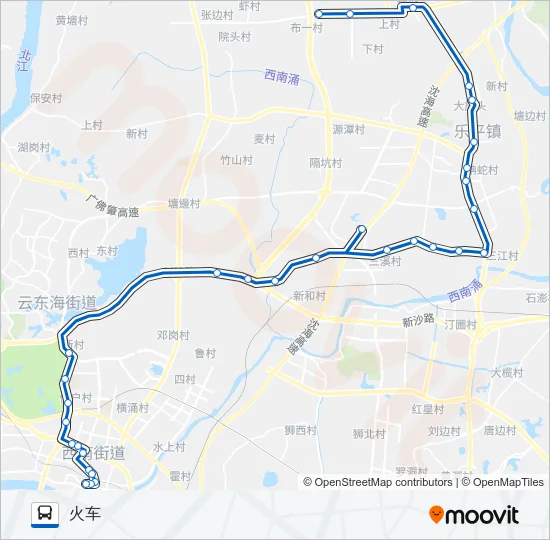 公交638路的线路图