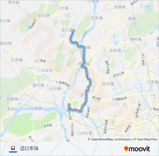 公交643路的线路图