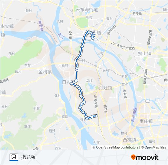 公交644路的线路图