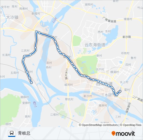 公交645路的线路图