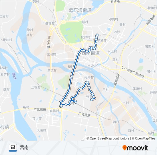 公交647路的线路图