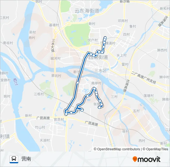 公交647路的线路图
