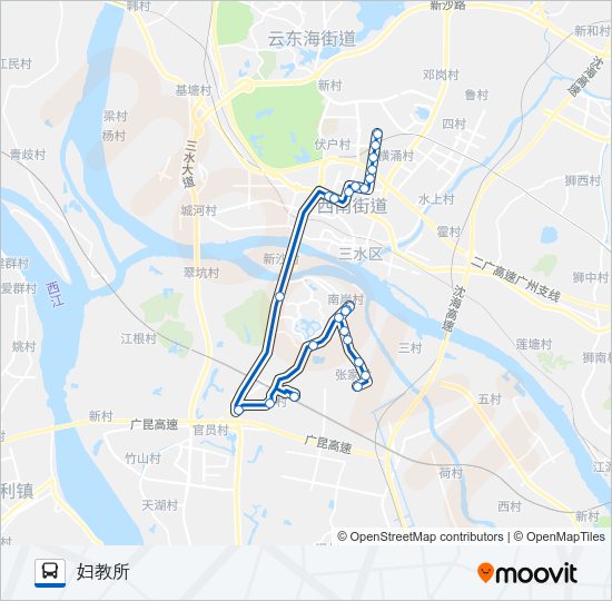 公交647路的线路图
