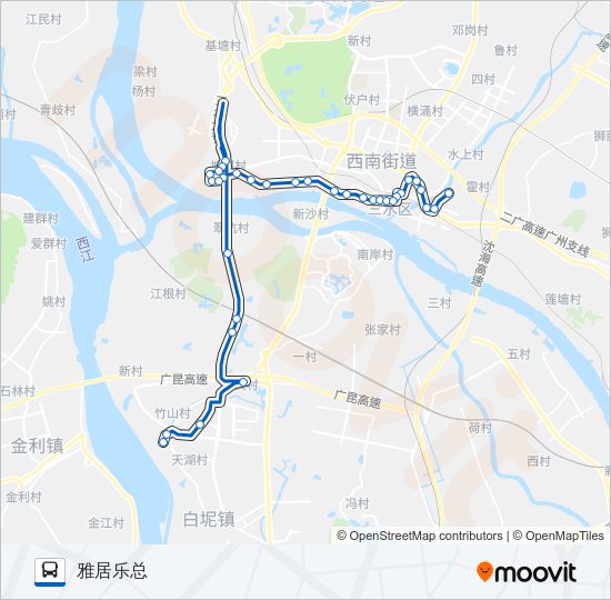 公交648路的线路图