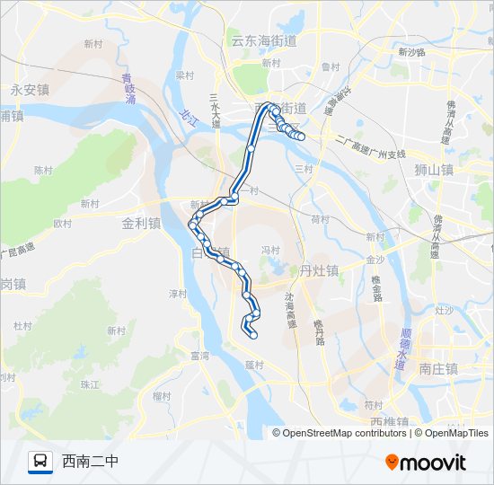 公交649路的线路图