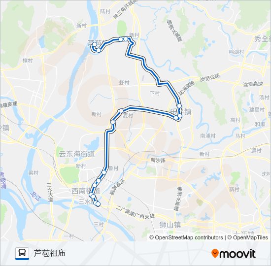 公交663路的线路图