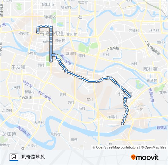 公交802路的线路图