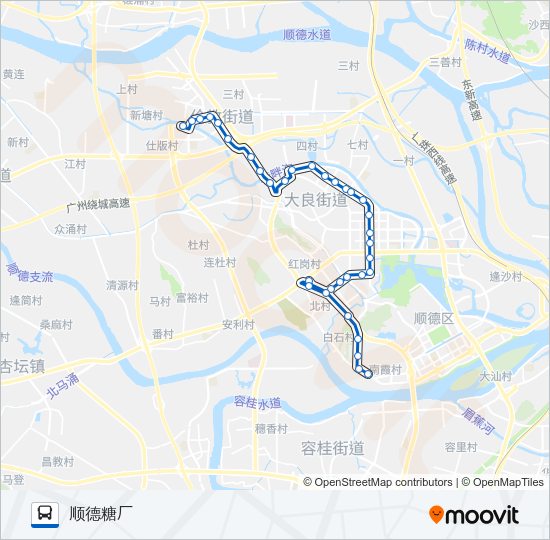 公交901路的线路图