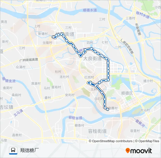 公交901路的线路图