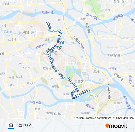 公交905路的线路图