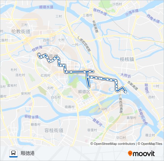 公交907路的线路图