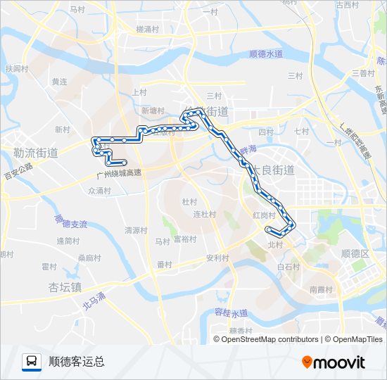 公交911路的线路图