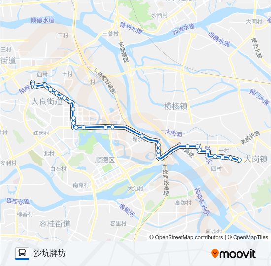 公交919路的线路图