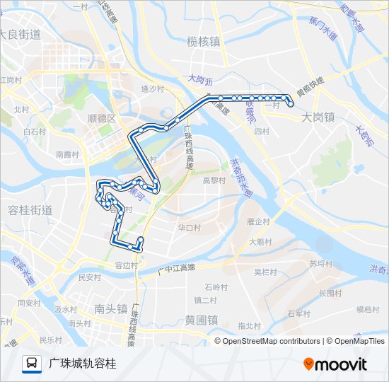 公交925路的线路图