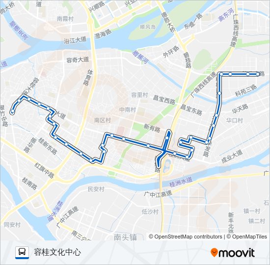 公交927路的线路图