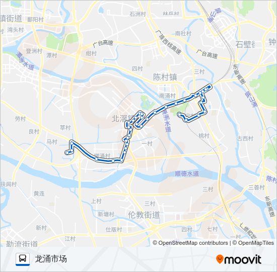 公交933路的线路图
