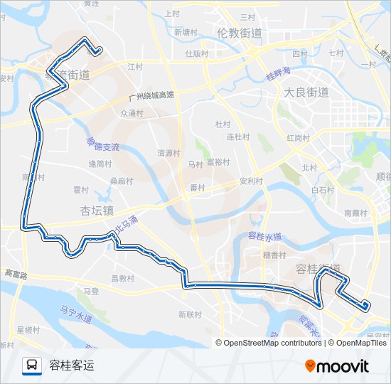 公交960路的线路图