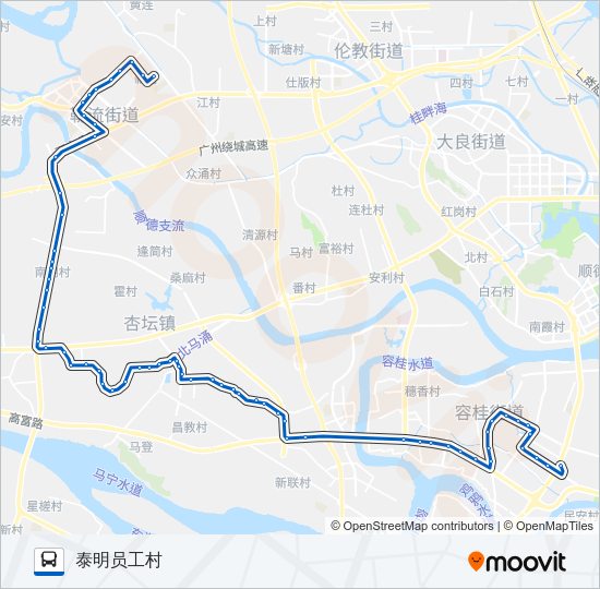 公交960路的线路图