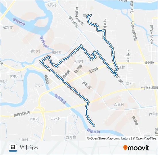 961路 Bus Line Map