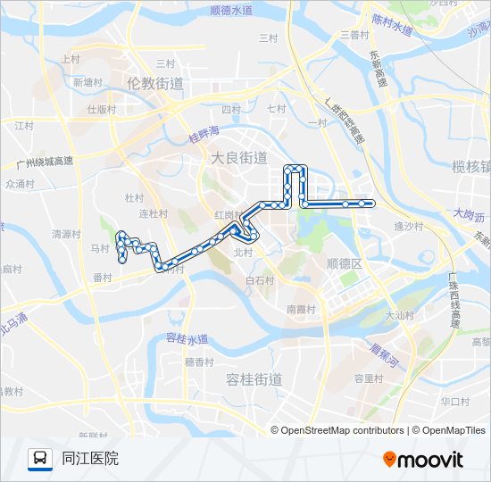 公交964路的线路图