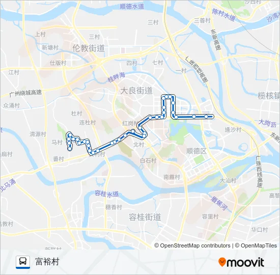 964路 Bus Line Map