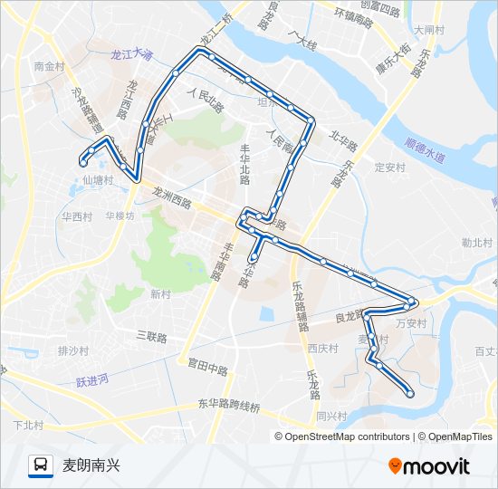 公交971路的线路图