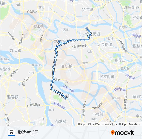 公交990路的线路图