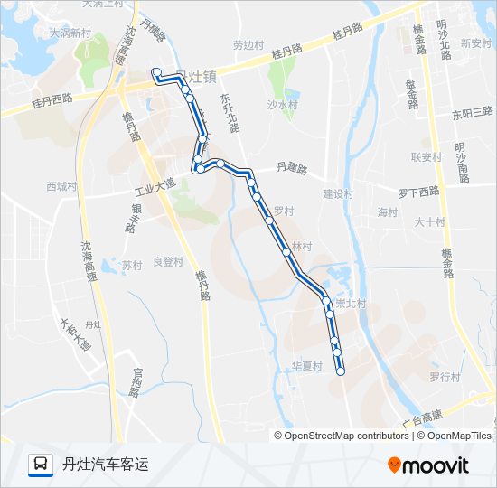 公交丹05路的线路图