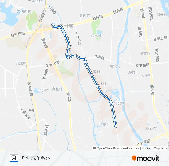 丹05路 Bus Line Map