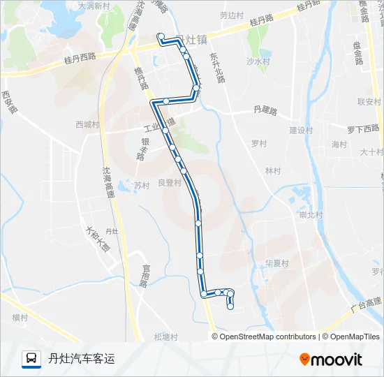 丹08路 Bus Line Map