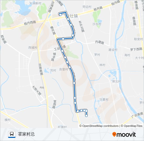 公交丹08路的线路图