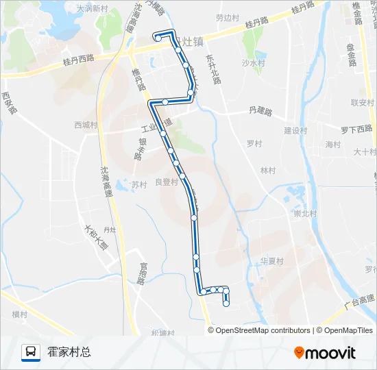 丹08路 Bus Line Map