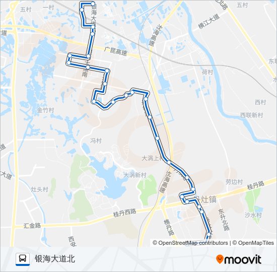 公交丹12路的线路图