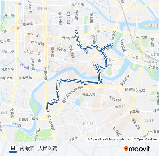 公交桂10路的线路图