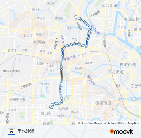 公交桂18路的线路图