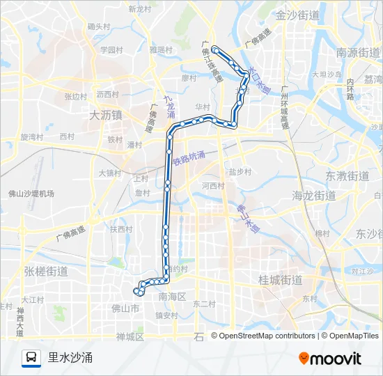 桂18路 公交 Line Map