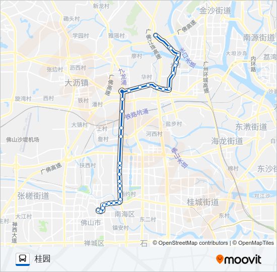 公交桂18路的线路图
