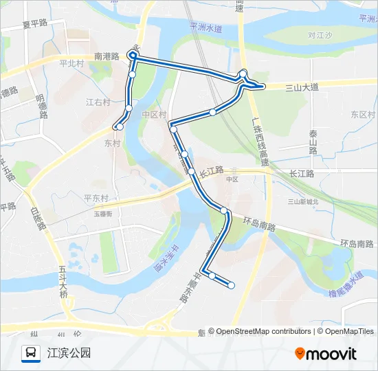 桂21路 Bus Line Map