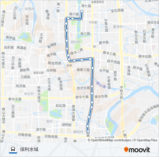 公交桂23路的线路图