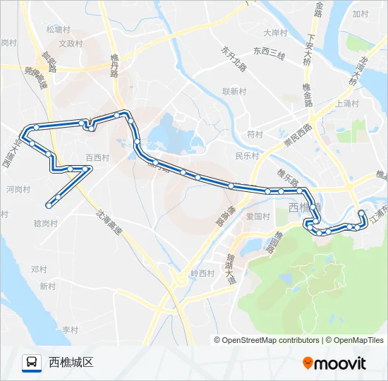 公交樵02路的线路图