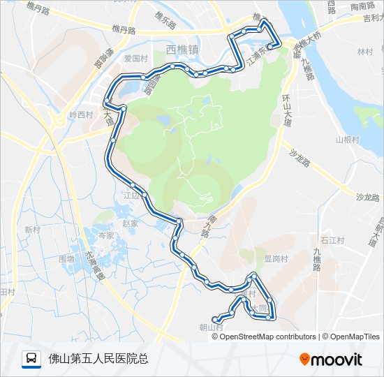 公交樵03路的线路图