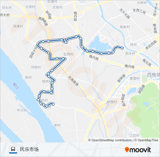 公交樵04路的线路图