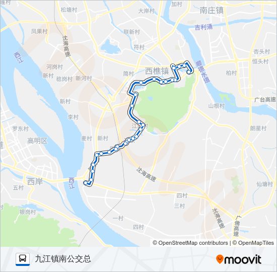 公交樵05路的线路图