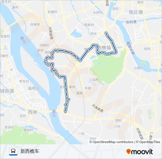 公交樵06路的线路图