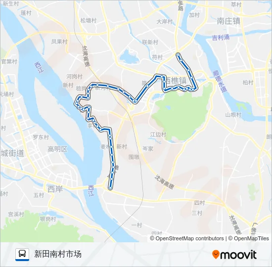 公交樵06路的线路图