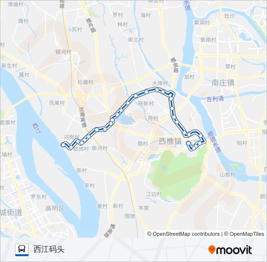 公交樵07路的线路图