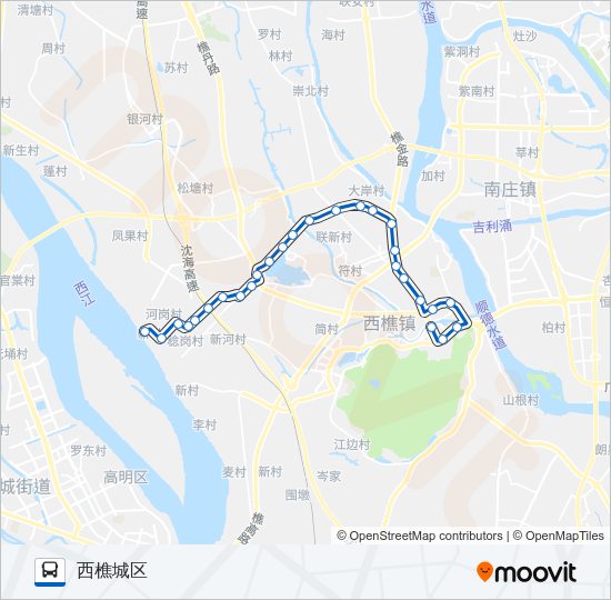 公交樵07路的线路图