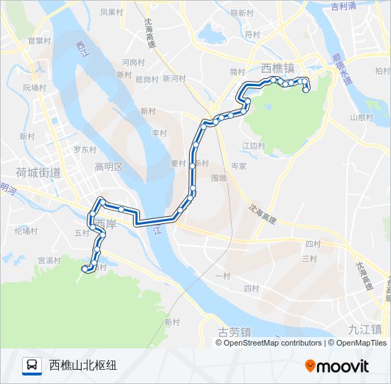 公交樵09路的线路图