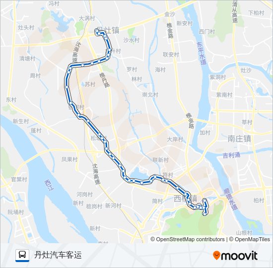 公交樵10路的线路图