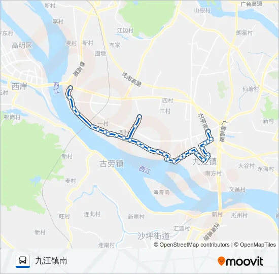江03路 Bus Line Map